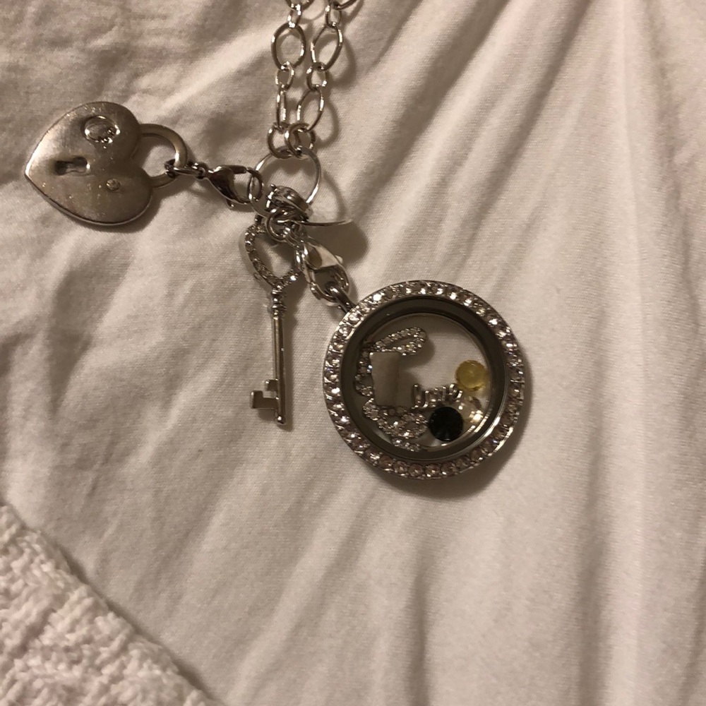 origami owl necklace and charms